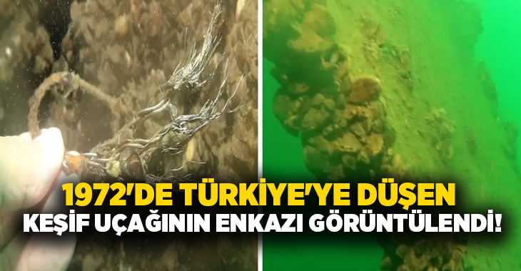 1972’de Türkiye’ye düşen keşif uçağının enkazı görüntülendi!