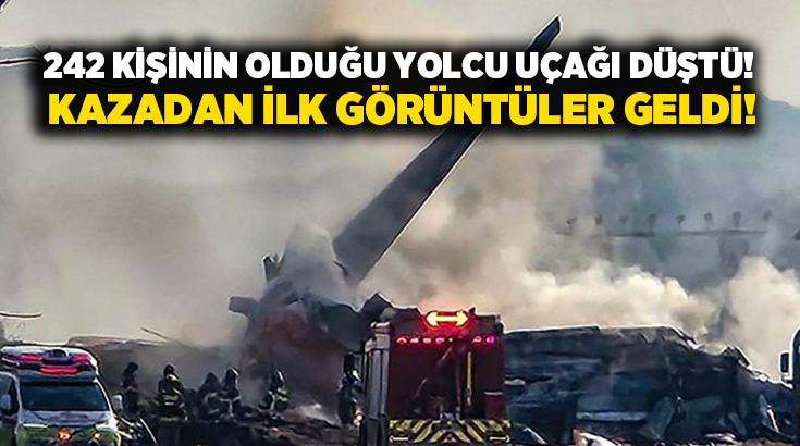 242 kişinin olduğu yolcu uçağı düştü! İlk görüntüler geldi!