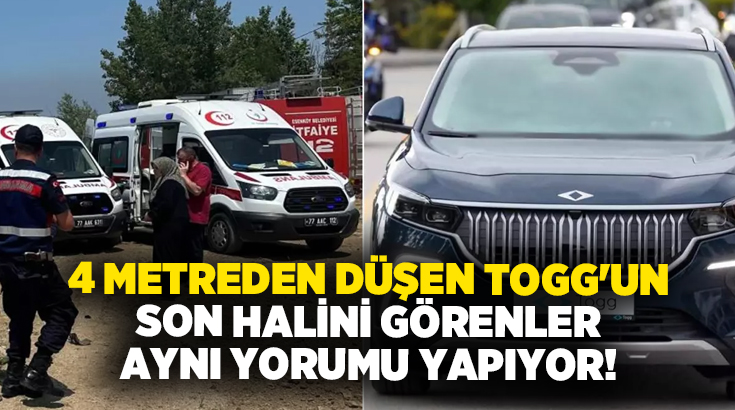 4 metreden düşen Togg’un son halini görenler aynı yorumu yapıyor!