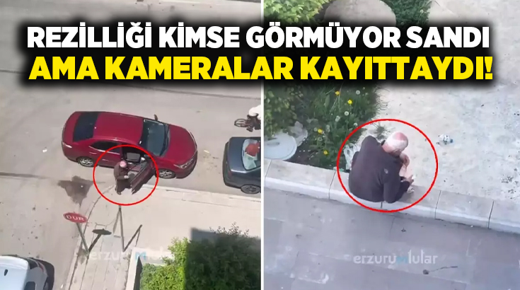 Rezilliği kimse görmüyor sandı ama kameralar kayıttaydı!