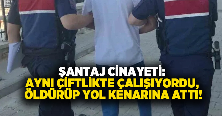 Şantaj Cinayeti: Aynı çiftlikte çalışıyordu, öldürüp yol kenarına attı!