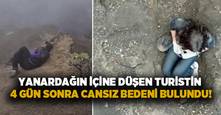 Yanardağın içine düşen turistin 4 gün sonra cansız bedeni bulundu!