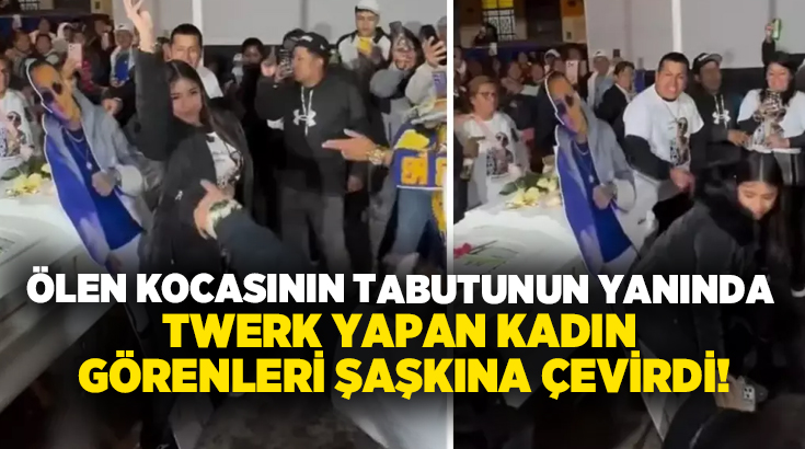 Ölen kocasının tabutunun yanında twerk yapan kadın görenleri şaşkına çevirdi!