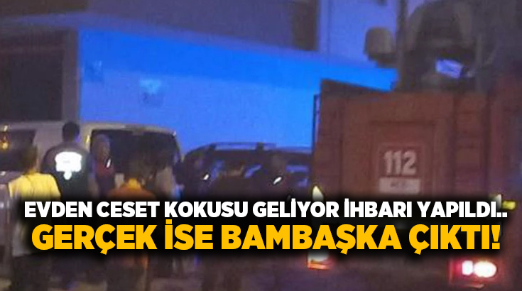 Evden ceset kokusu geliyor ihbarı yapıldı.. Gerçek ise bambaşka çıktı!