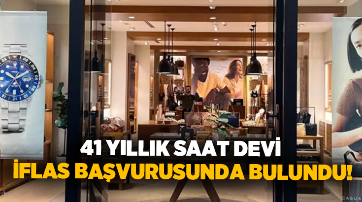 41 yıllık saat devi iflas başvurusunda bulundu!