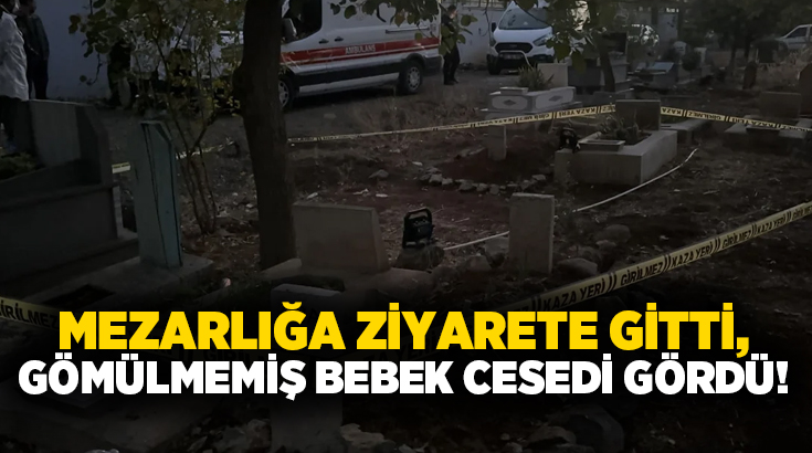 Mezarlığa ziyarete gitti, Gömülmemiş bebek cesedi gördü!
