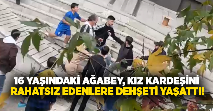16 yaşındaki ağabey, kız kardeşini rahatsız edenlere dehşeti yaşattı!