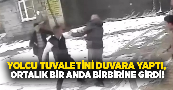 Yolcu tuvaletini duvara yaptı, ortalık bir anda karıştı!