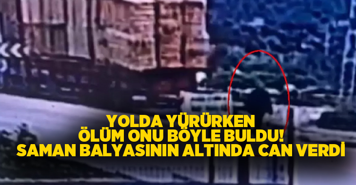 Yolda yürürken ölüm onu böyle buldu! Saman balyasının altında can verdi