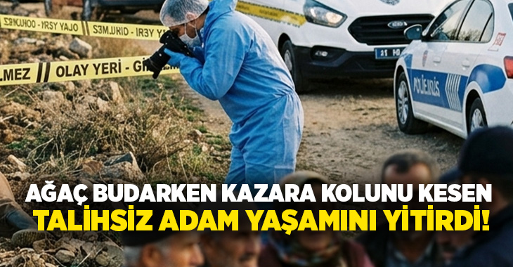 Ağaç budarken kazara kolunu kesen talihsiz adam yaşamını yitirdi!
