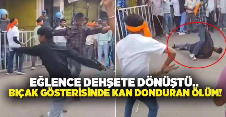 Eğlence dehşete dönüştü.. Bıçak gösterisinde kan donduran ölüm!