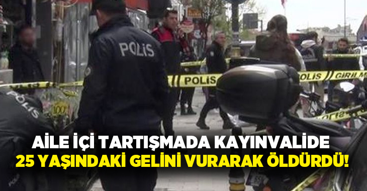 Aile içi tartışmada kayınvalide 25 yaşındaki gelini vurarak öldürdü!