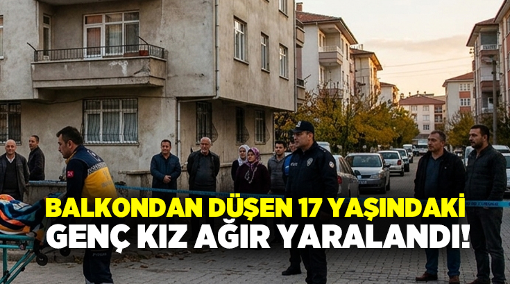 Balkondan düşen 17 yaşındaki genç kız ağır yaralandı!