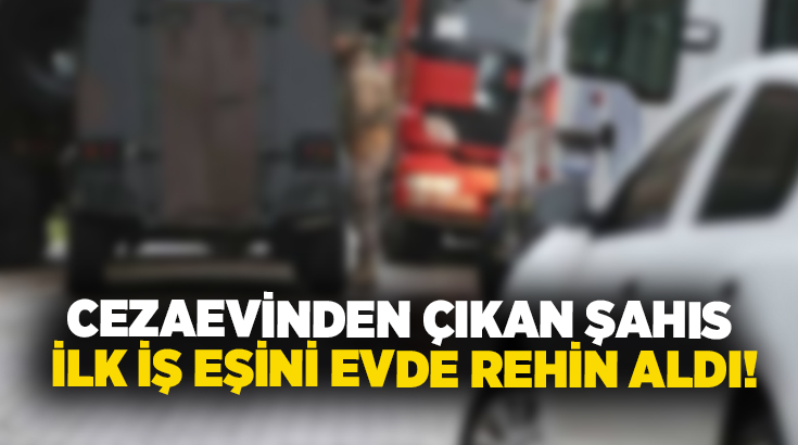 Cezaevinden çıkan şahıs ilk iş eşini evde rehin aldı!