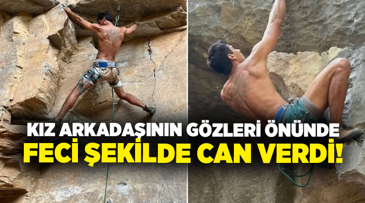 Kız arkadaşının gözleri önünde feci şekilde can verdi!
