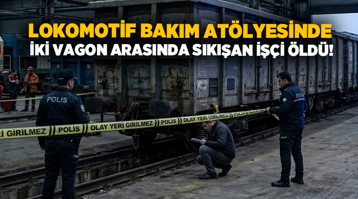 Lokomotif bakım atölyesinde iki vagon arasında sıkışan işçi öldü!