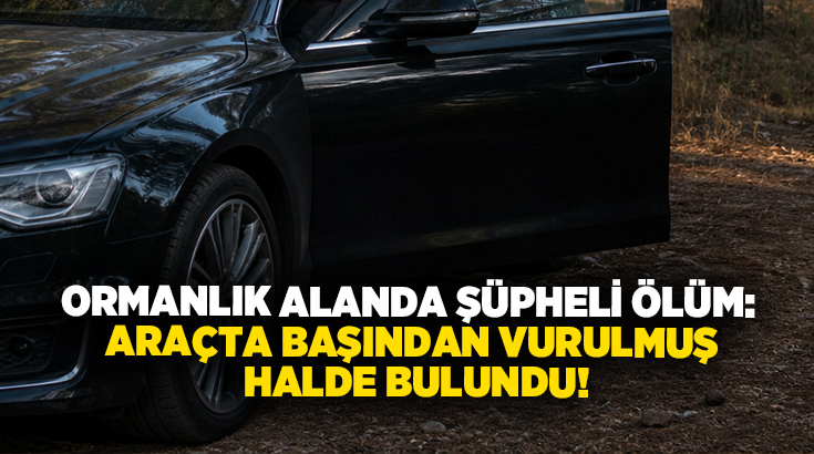 Ormanlık alanda şüpheli ölüm: Araçta başından vurulmuş halde bulundu!