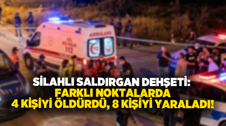 Silahlı saldırgan dehşeti: Farklı noktalarda 4 kişiyi öldürdü, 8 kişiyi yaraladı!