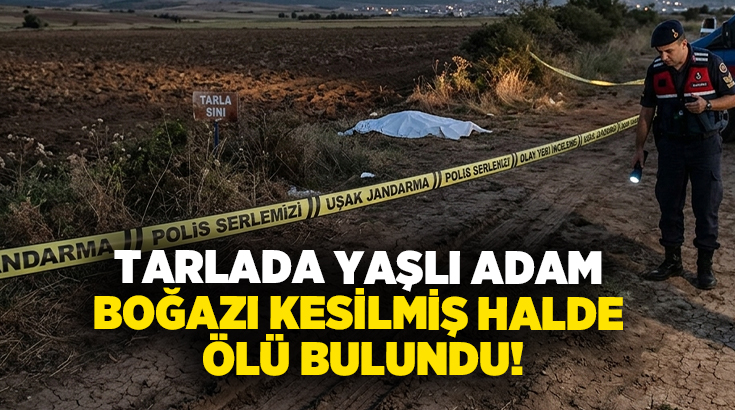 Tarlada yaşlı adam boğazı kesilmiş halde ölü bulundu!