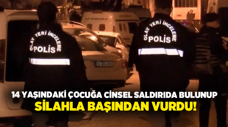14 yaşındaki çocuğa cinsel saldırıda bulunup silahla başından vurdu!