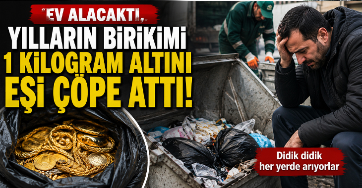 Ev alacaktı, yılların birikimi 1 kilogram altını eşi çöpe attı!