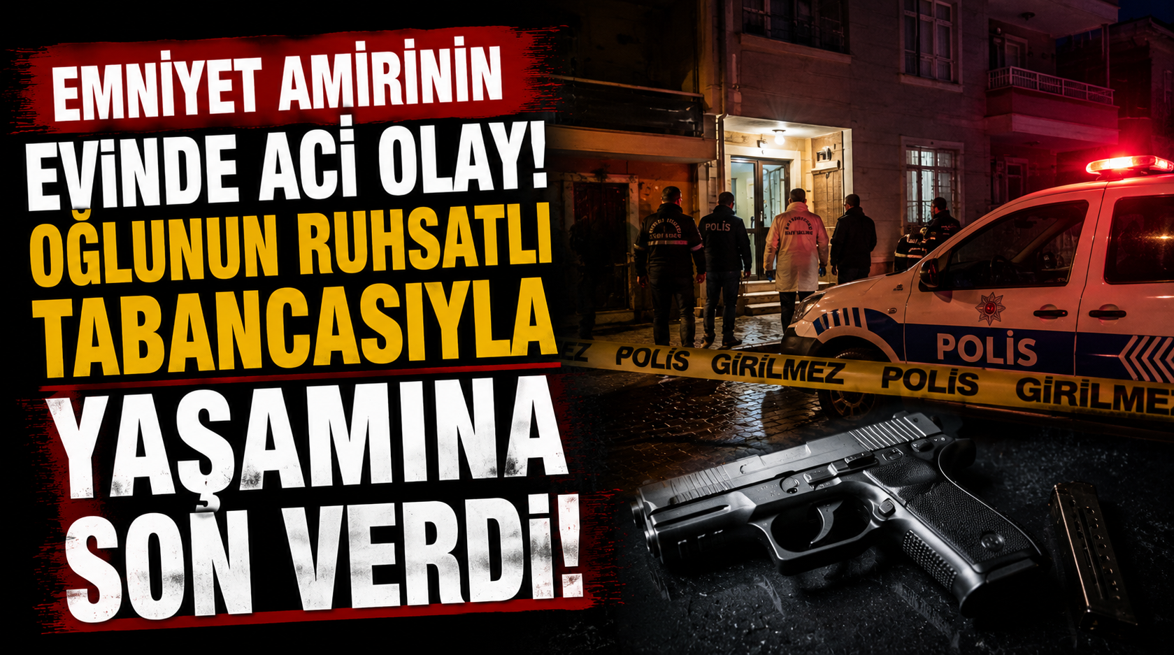 Emniyet Amirinin Evinde Acı Olay! Oğlunun Ruhsatlı Tabancasıyla Yaşamına Son Verdi