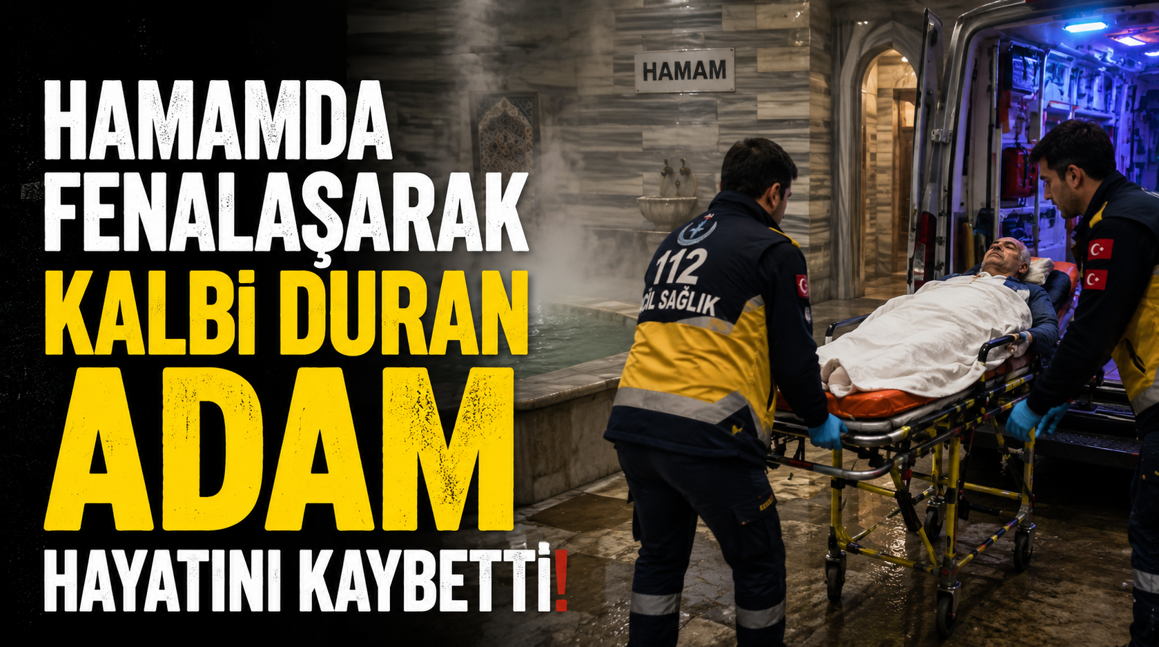 Hamamda fenalaşarak kalbi duran adam hayatını kaybetti!
