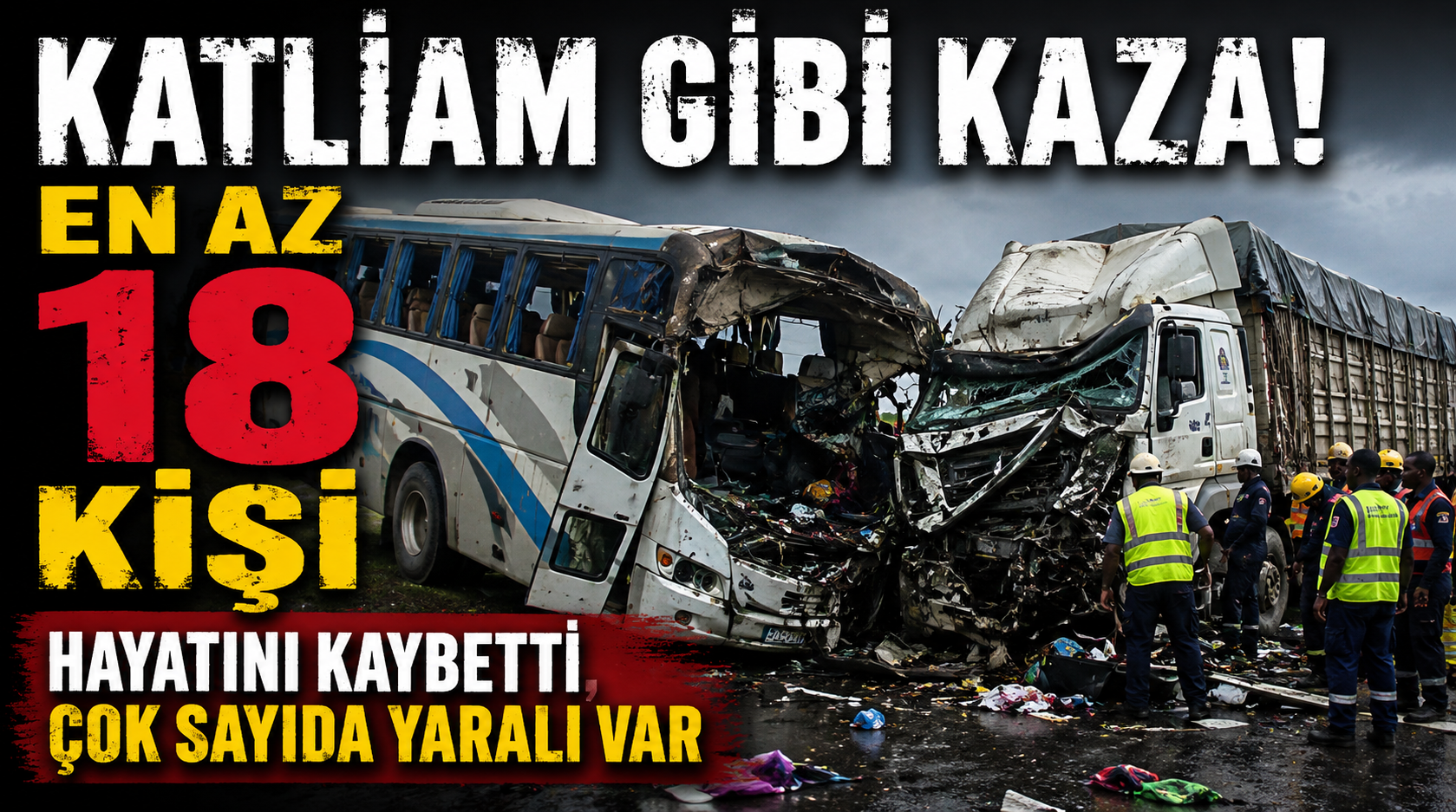 Katliam gibi kaza! Kamyon ile yolcu otobüsü çarpıştı: En az 18 ölü, Çok sayıda yaralı