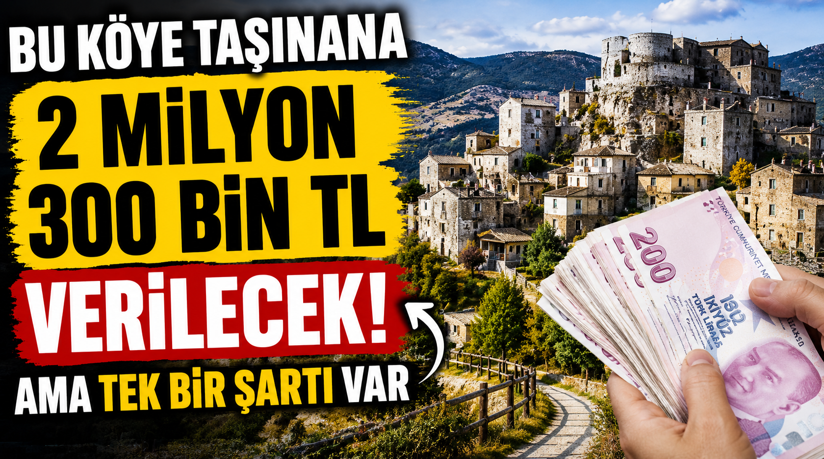 Bu köye taşınana 2 milyon 300 bin TL verilecek! Ama tek bir şartı var!