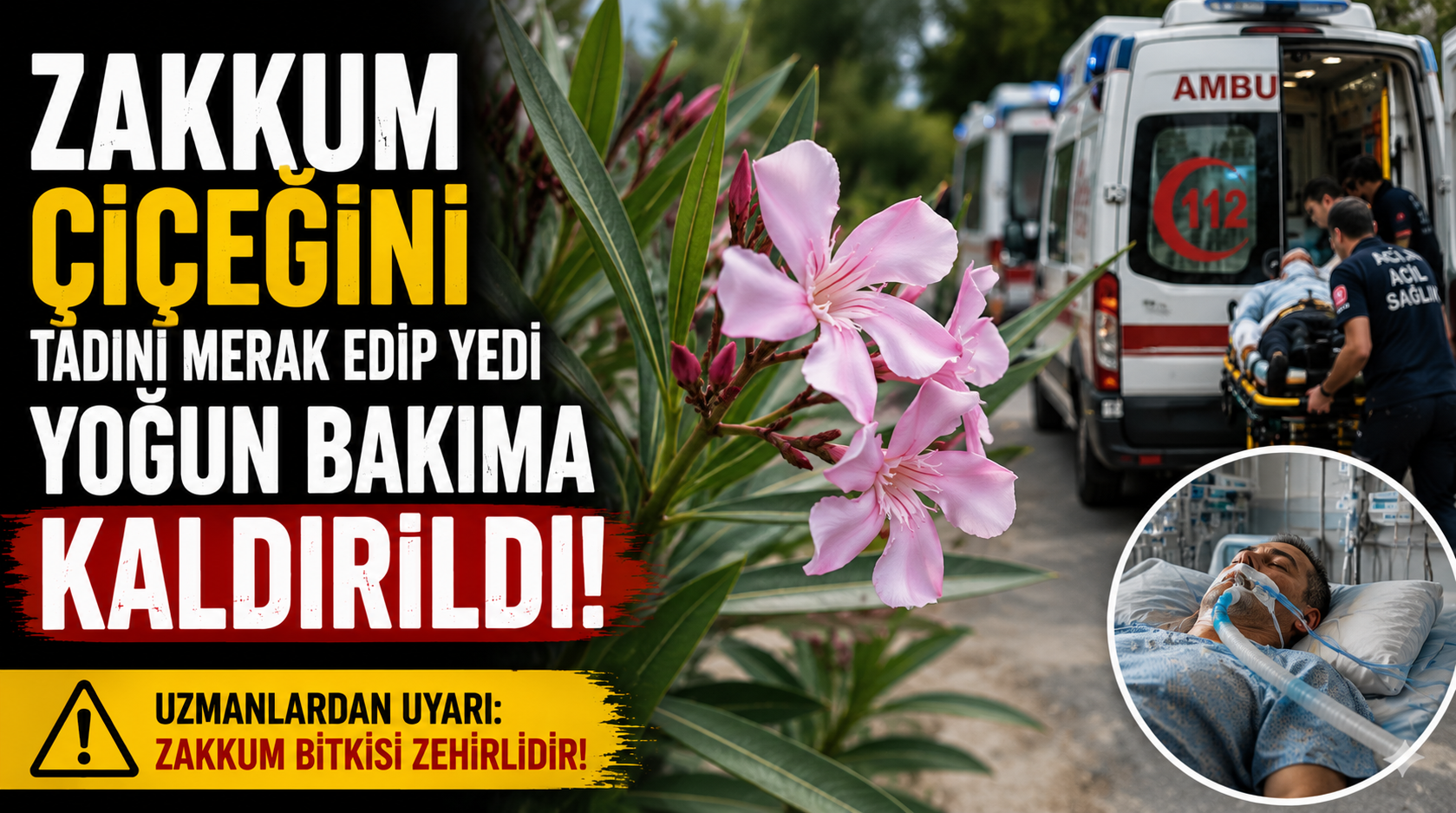 Zakkum çiçeğini tadını merak edip yedi, yoğun bakıma kaldırıldı!