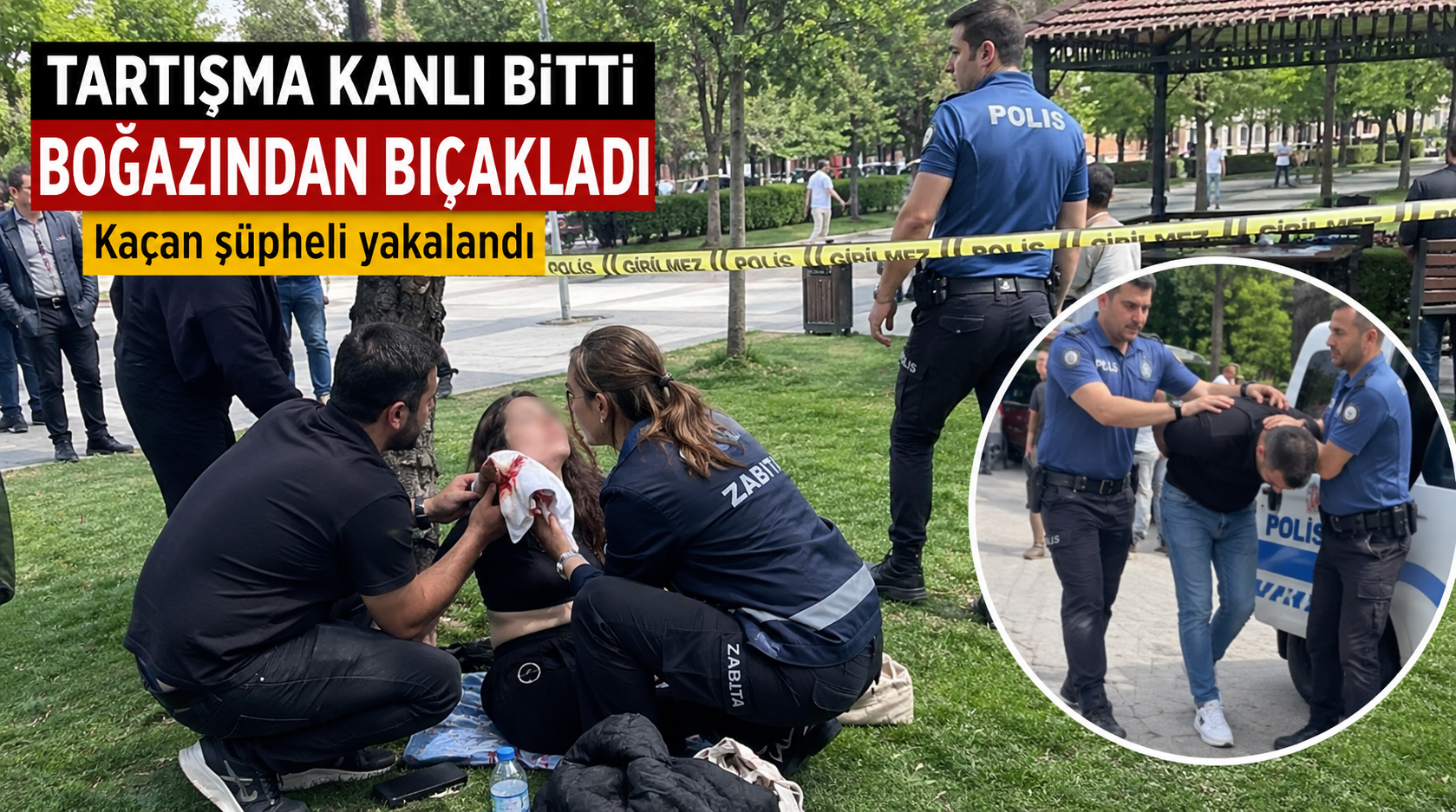 Boşanma aşamasındaki eşini parkta boğazından bıçakladı!