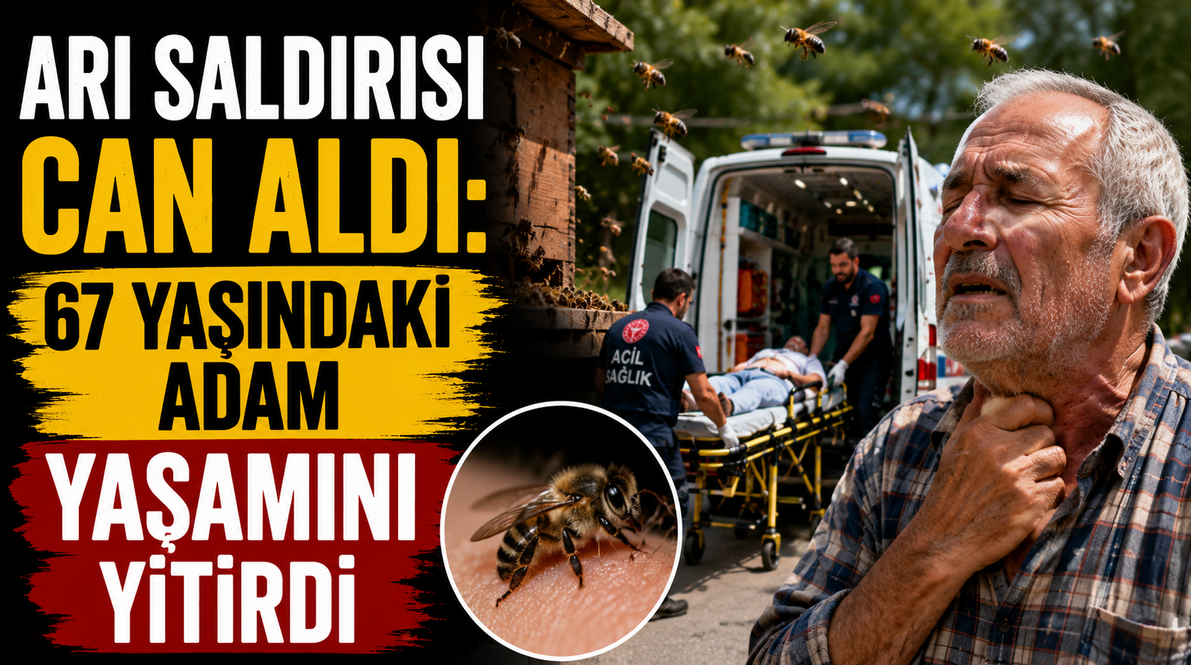 Arı saldırısı can aldı: 67 yaşındaki adam yaşamını yitirdi!