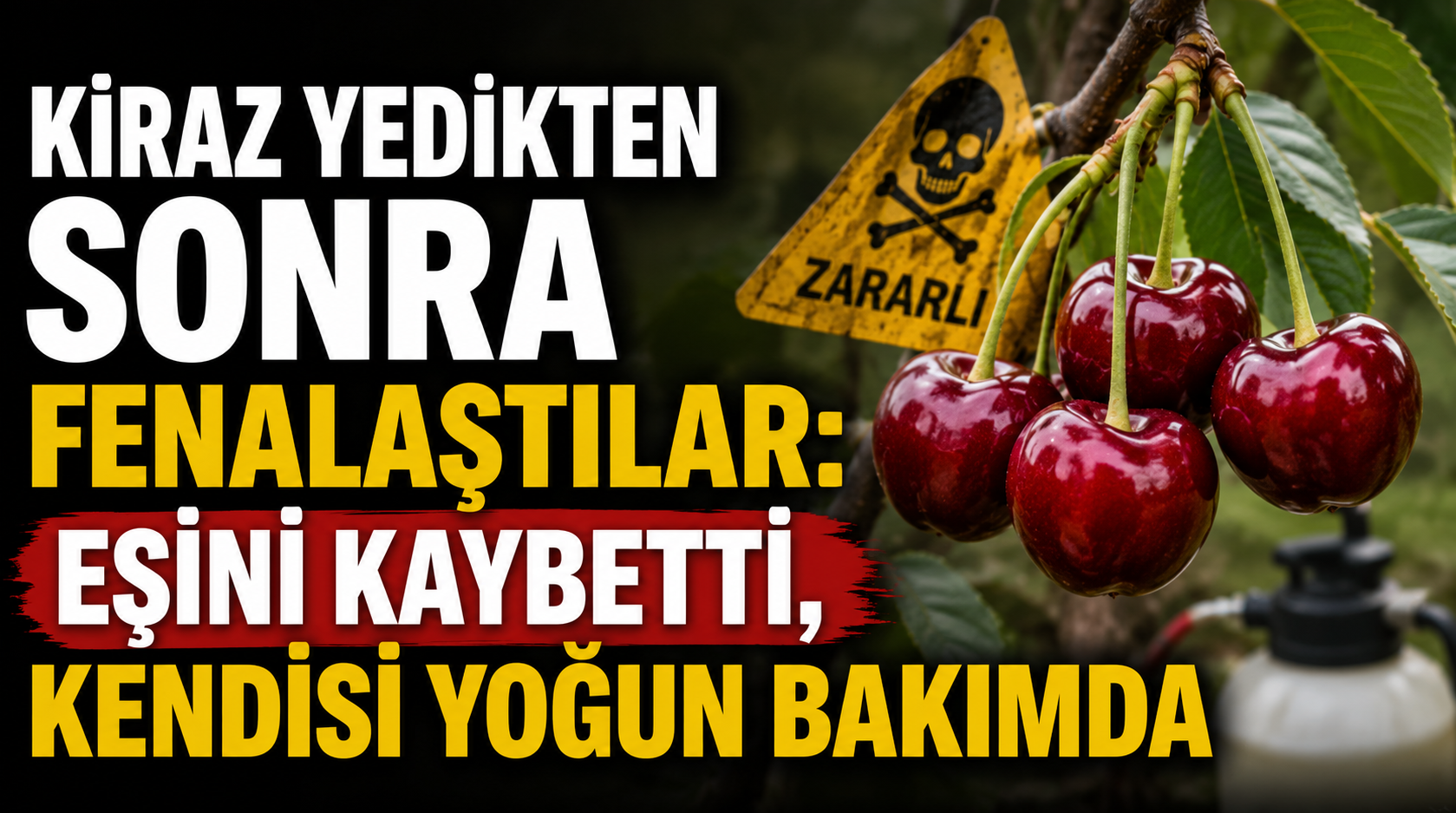 İlaçlanan ağaçtan topladıkları kiraz felakete yol açtı: 1 kişi hayatını kaybetti!