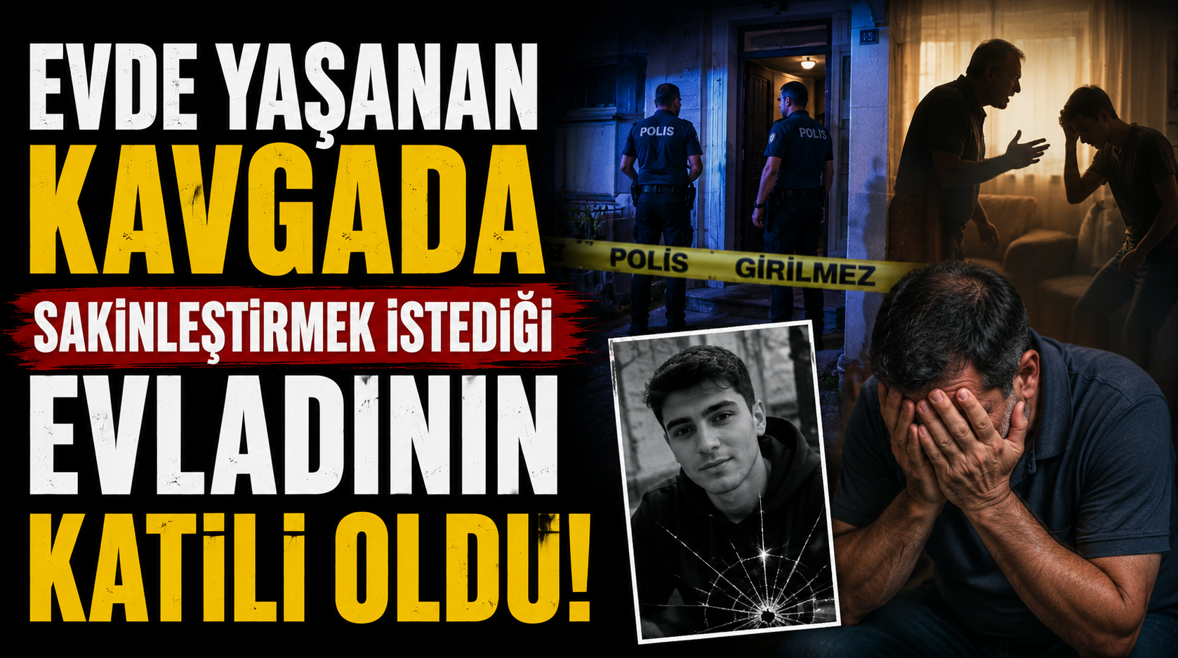 Evde yaşanan kavgada sakinleştirmek istediği evladının katili oldu!