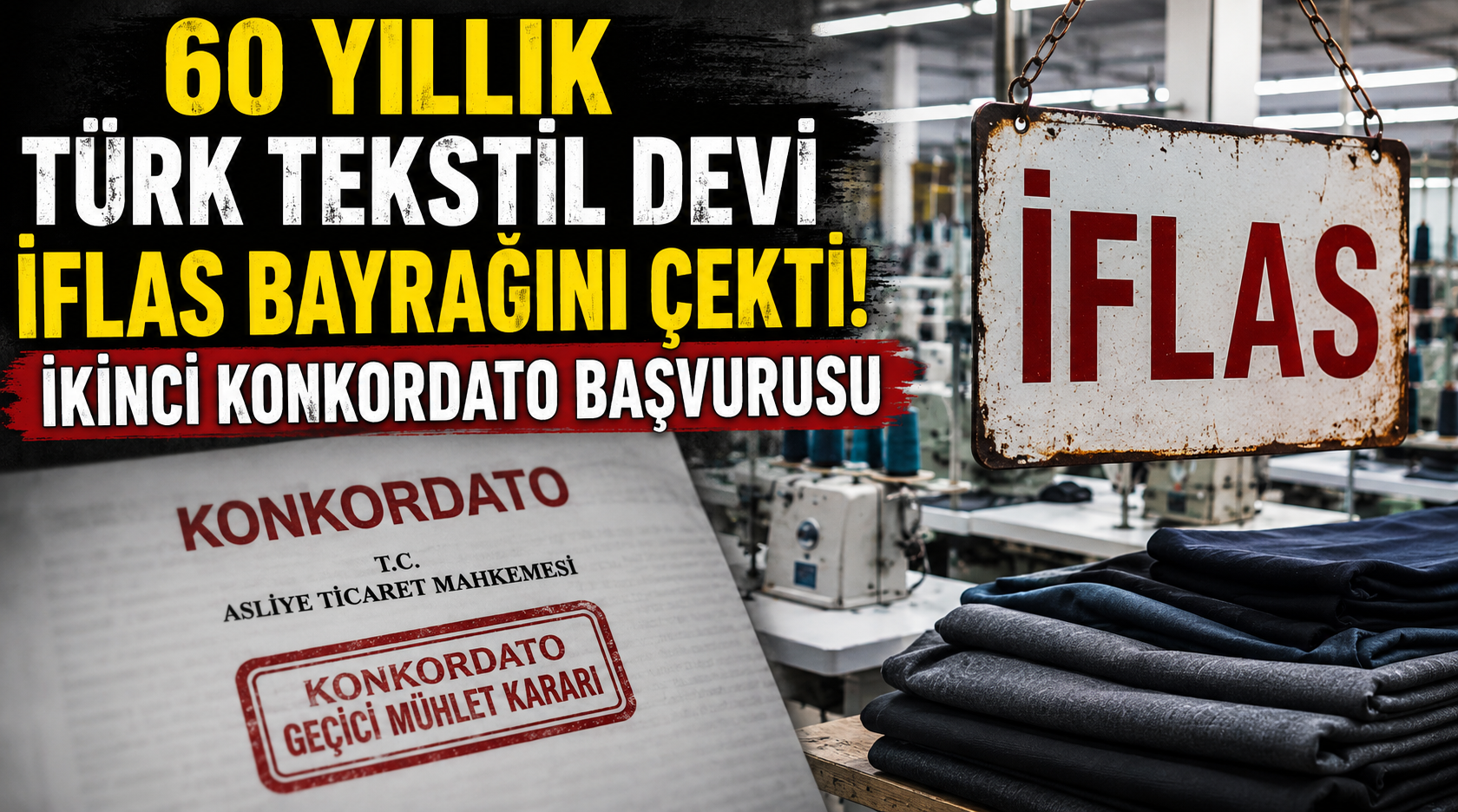 60 yıllık Türk tekstil devi iflas bayrağını çekti! İkinci konkordato başvurusu yapıldı!