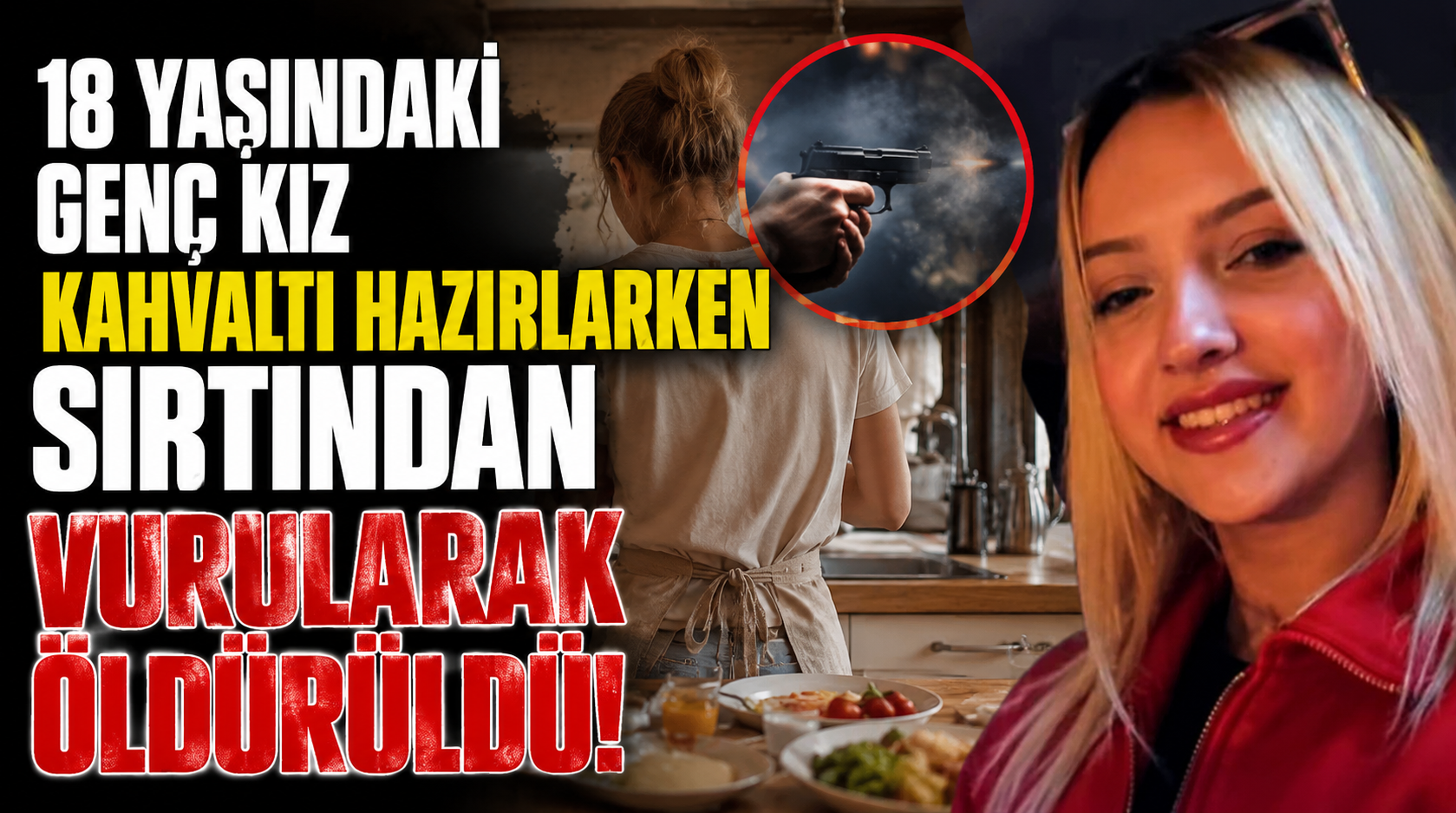 18 yaşındaki genç kız kahvaltı hazırlarken sırtından vurularak öldürüldü!