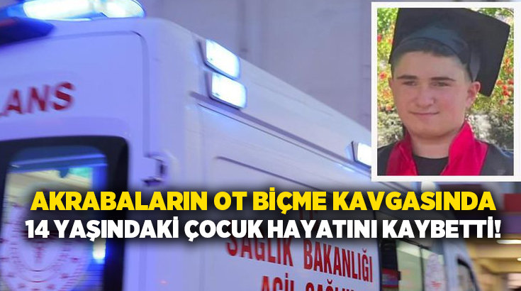 Akrabaların ot biçme kavgasında 14 yaşındaki çocuk hayatını kaybetti!