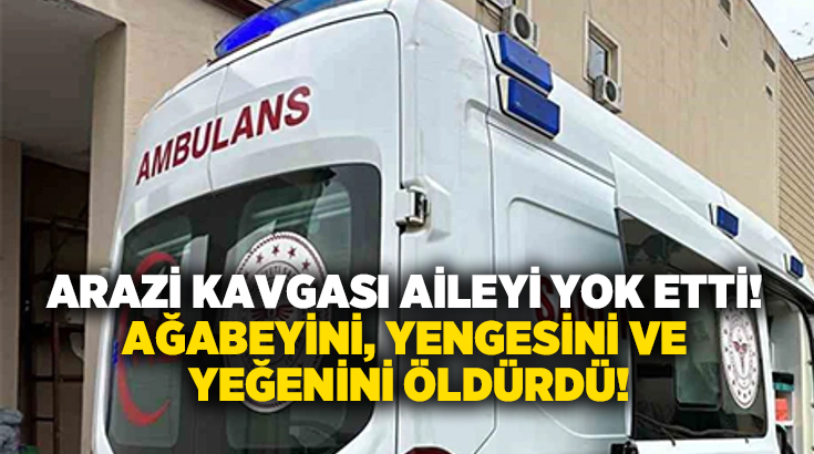 Arazi kavgası aileyi yok etti! Ağabeyini, yengesini ve yeğenini öldürdü!