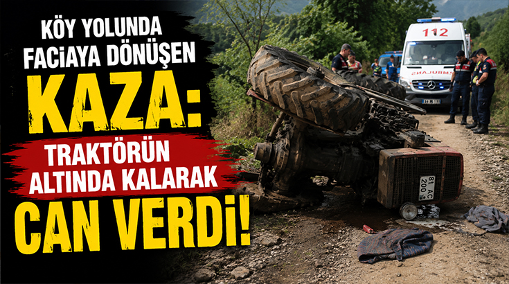 Köy yolunda faciaya dönüşen kaza: Traktörün altında kalarak can verdi!