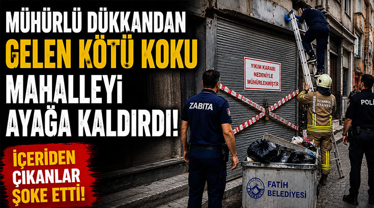 Mühürlü Dükkandan Gelen Kötü Koku Mahalleyi Ayağa Kaldırdı! İçeriden Çıkanlar Şoke Etti