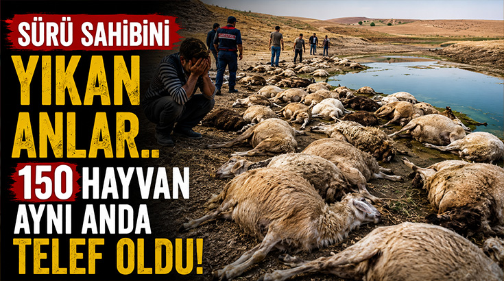 Sürü sahibini yıkan anlar.. 150 hayvan aynı anda telef oldu!