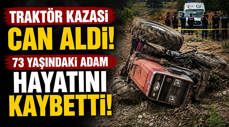 Traktör kazası can aldı! 73 yaşındaki adam hayatını kaybetti!