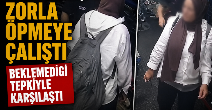 Bir kadın atölyedeki genci zorla öpmeye çalıştı, beklemediği tepkiyle karşılaştı