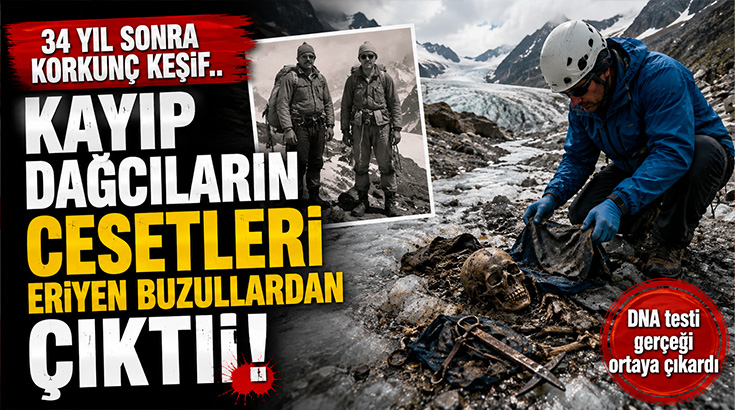 34 yıl sonra korkunç keşif.. Kayıp dağcıların cesetleri eriyen buzullardan çıktı!