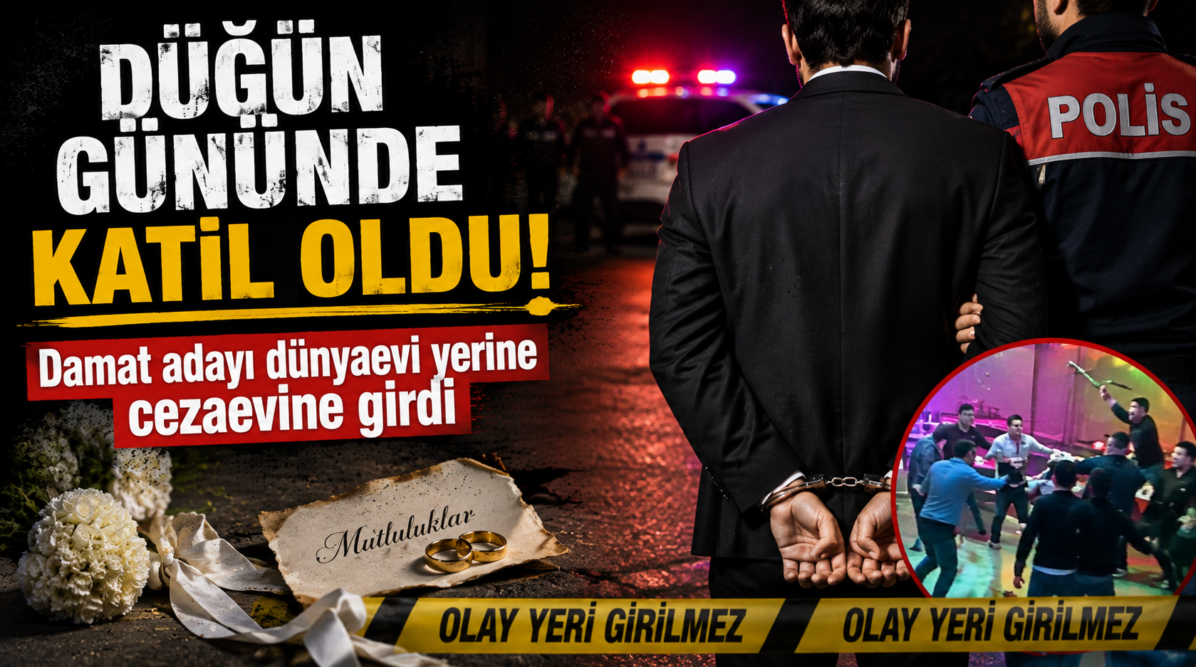 Düğün gününde katil oldu! Damat adayı dünyaevi yerine cezaevine girdi