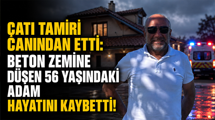 Çatı tamiri canından etti: Beton zemine düşen 56 yaşındaki adam hayatını kaybetti!
