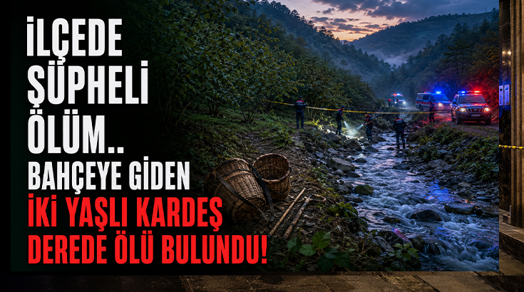 İlçede şüpheli ölüm.. Bahçeye giden iki yaşlı kardeş derede ölü bulundu!