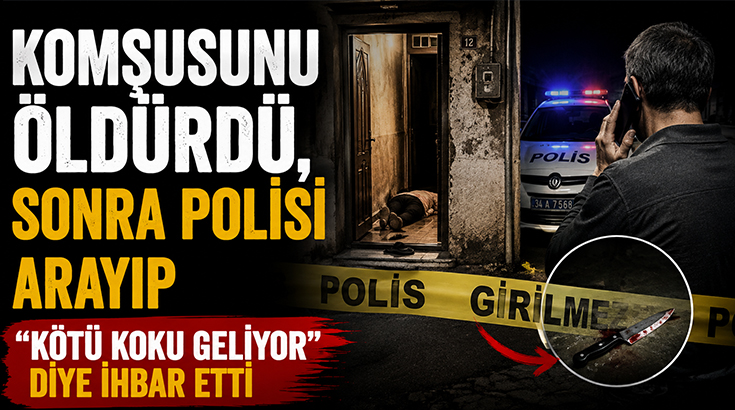 Komşusunu bıçaklayıp öldürdü, sonra polisi arayıp “Kötü koku geliyor” diye ihbar etti!