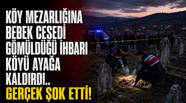 Köy mezarlığına bebek cesedi gömüldüğü ihbarı köyü ayağa kaldırdı.. Gerçek şok etti!