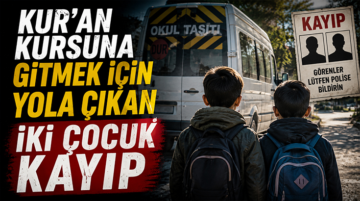 Kur’an kursuna gitmek için yola çıkan iki çocuk kayıp